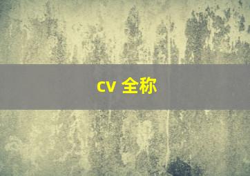 cv 全称